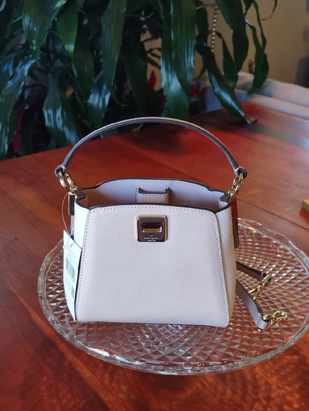 Kate Spade MINI Phoebe Colorblock in toasted hazelnut & Cream. New with tags. - Picture 5 of 9